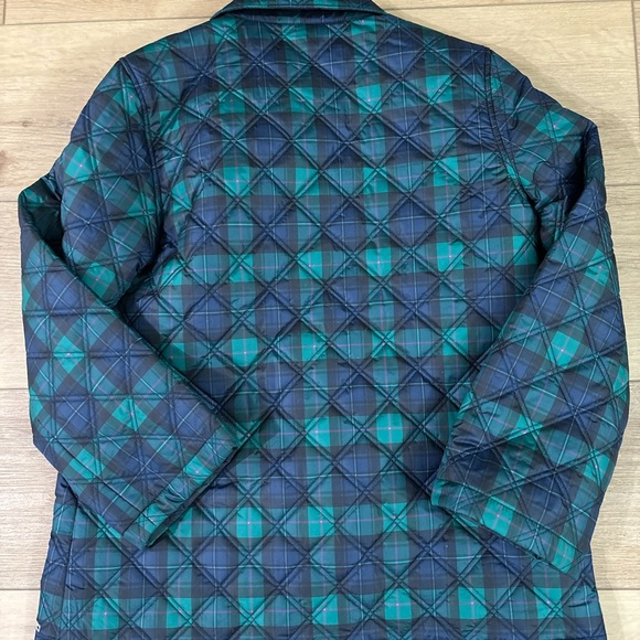 Crown and Ivy NWT Plaid Quilted Jacket in Blue and Green Mesium - Picture 6 of 7